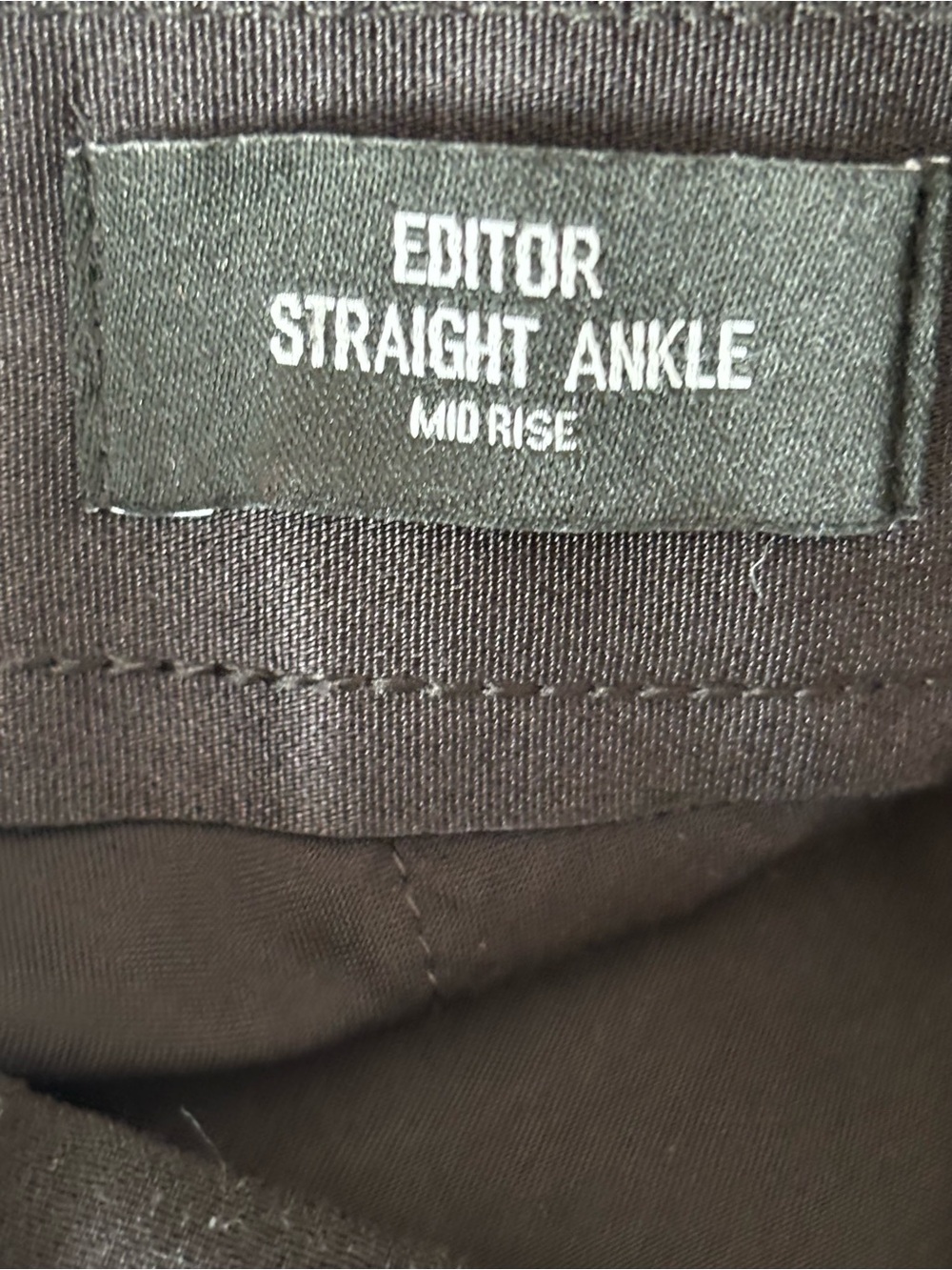 Express Editor Straight Ankle Mid-Rise Pants Black Size 14 Short - Picture 6 of 6